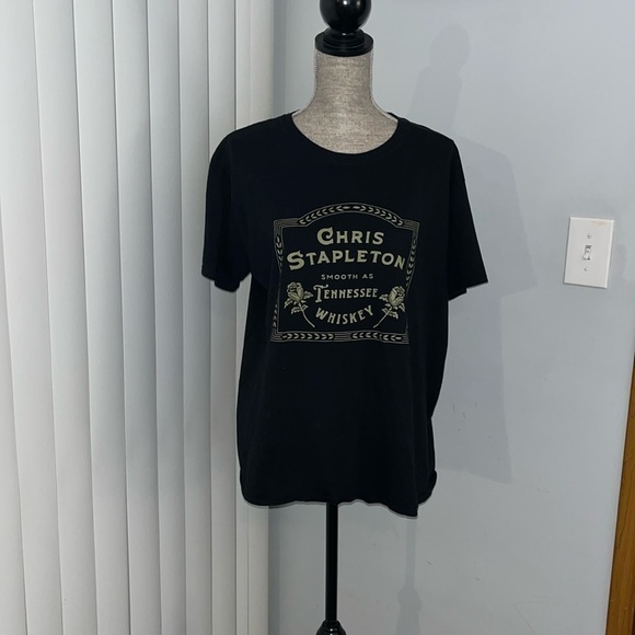Chris Stapleton Smooth As Tennessee Whiskey Short Sleeve Black T-Shirt XL - Picture 1 of 6